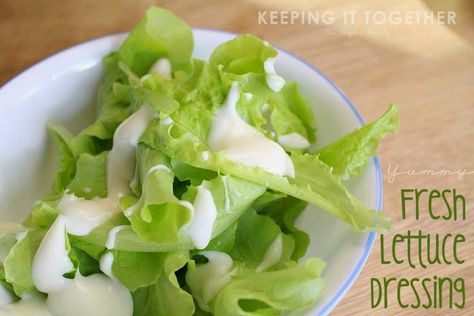 Lettuce Dressing Recipe, Creamed Lettuce Recipe, Salad Summer Recipes, Buttermilk Salad Dressing, Lettuce Garden, Garden Lettuce, Green Salad Dressing, Best Salad Dressing, Lettuce Salad Recipes