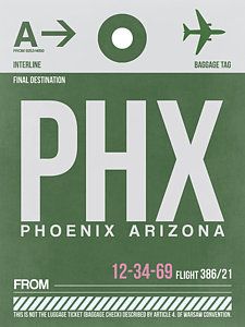 Arizona Wall Art - Digital Art - Phoenix Airport Poster 2 by Naxart Studio Hangar House, Vehicle Bill Of Sale, Vintage Airport, Airport Luggage, Transportation Posters, Airport Codes, Travel Printables, Baggage Tag, Bill Of Sale