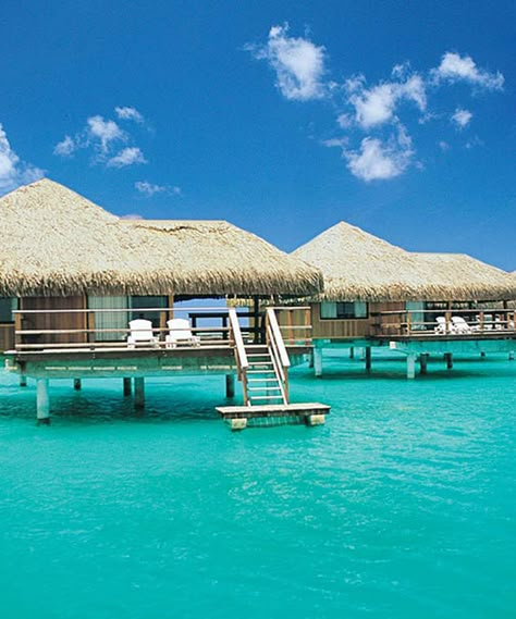 Overwater Vacation Bungalow Rentals Water Bungalow, Overwater Bungalows, Honeymoon Ideas, Crystal Blue, Honeymoon Destinations, Vacation Places, Future Travel, Bora Bora, Dream Vacation