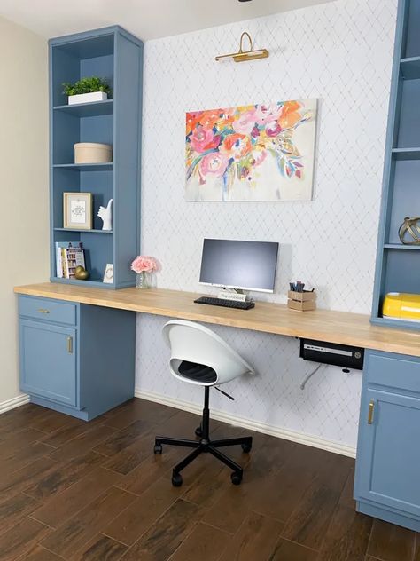 Office And Craft Room, Office Craft Room Combo, Home Office/guest Room, Office Playroom, Craft Room Design, Guest Room Office, Office Guest Room, One Room Challenge, Office Crafts