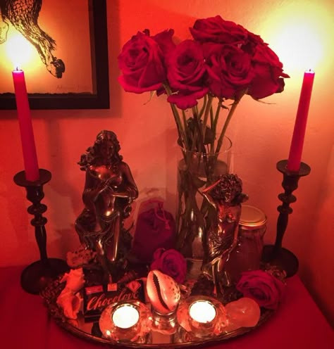 LOVE SPELLS — The Hoodwitch Sacred Space Altar, Lady Aphrodite, Attraction Spells, The Love Witch, Love Attraction, Aphrodite Goddess, Altar Ideas, Witches Altar, Powerful Love Spells