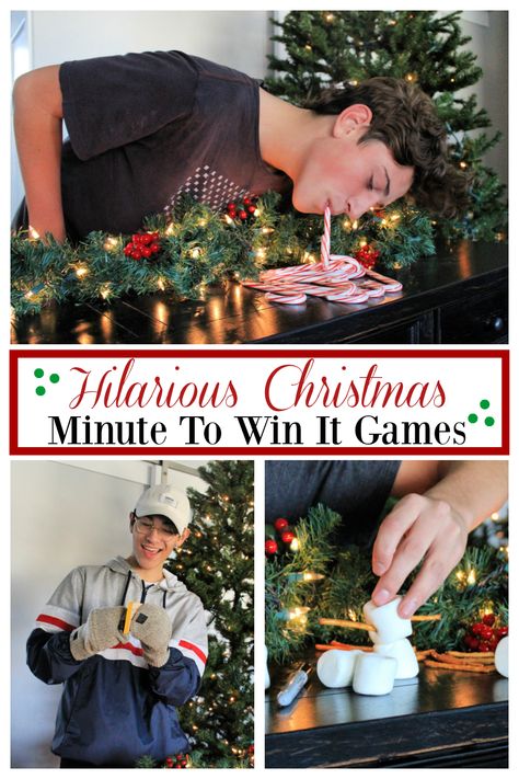 Hilarious Minute To Win It Christmas Games – Fun-Squared Minute To Win It Games Christmas, Christmas Minute To Win It, Christmas Games To Play, Christmas Party Games For Adults, Christmas Party Ideas For Teens, Fun Family Christmas Games, Christmas Games For Adults, Xmas Games, Adult Christmas Party