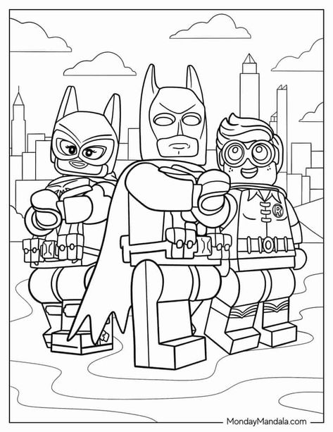 30 Lego Batman Coloring Pages (Free PDF Printables) Lego Coloring Pages Printables Free, Batman Colouring, Lego Batman Figures, Lego Coloring Sheet, Lego Movie Coloring Pages, Batman Crafts, Batman Coloring, Lego Batman 3, Hulk Coloring Pages