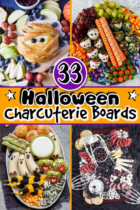 Halloween Desserts Charcuterie, Spooky Food Board, Charcuterie Board With Skeleton, Easy Cheap Halloween Food, Witch Snack Board, Charcuterie Skeleton Board, Halloween Board Party, Halloween Cheese Charcuterie Board, Easy Spooky Charcuterie Board