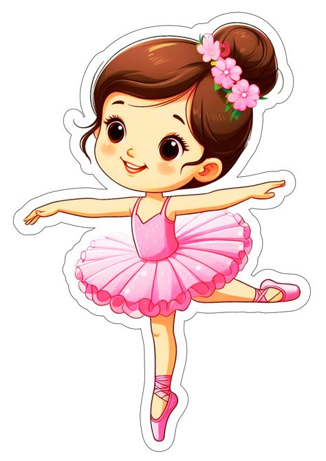 Ballerina Clipart Cute, Baby Girl Stickers, Boyfriends Birthday Ideas, Ballerina Clipart, Ballerina Cake Topper, Princess Birthday Party Decorations, Ballet Images, Kids Art Galleries, Ballerina Cakes