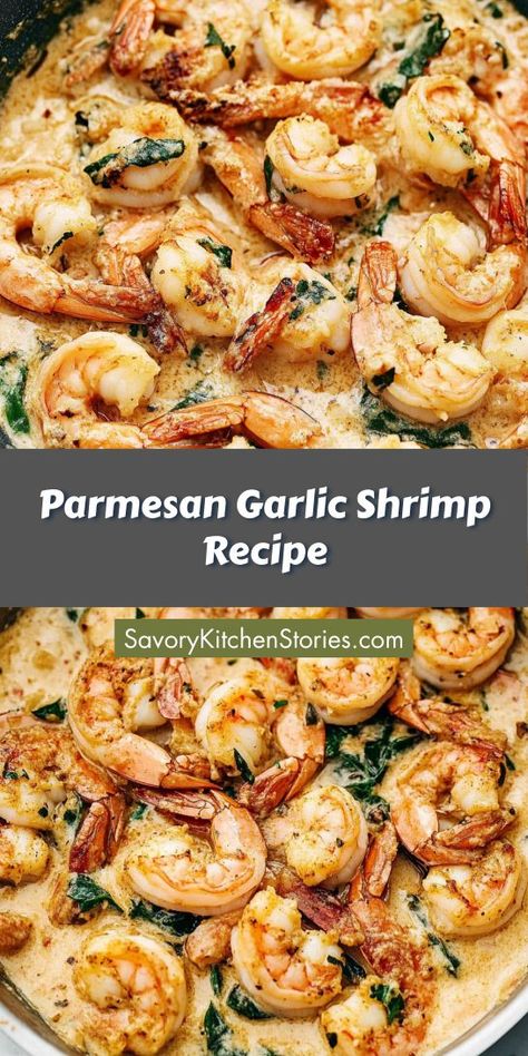 Searching for a seafood dinner that's both satisfying and quick? This Parmesan Garlic Shrimp Recipe delivers restaurant-quality flavors in under 30 minutes! Save this delicious recipe for your next seafood night and enjoy a meal that will impress your taste buds! Cheddars Tilapia And Shrimp Recipe, Ideas For Shrimp Easy Dinners, Shrimp Quick Meals, Little Shrimp Recipes, Quick Dinner Ideas Pescatarian, Restaurant Shrimp Recipes, Sauteed Shrimp And Veggies, Shrimp Recipes No Pasta, Seafood Skillet Recipes