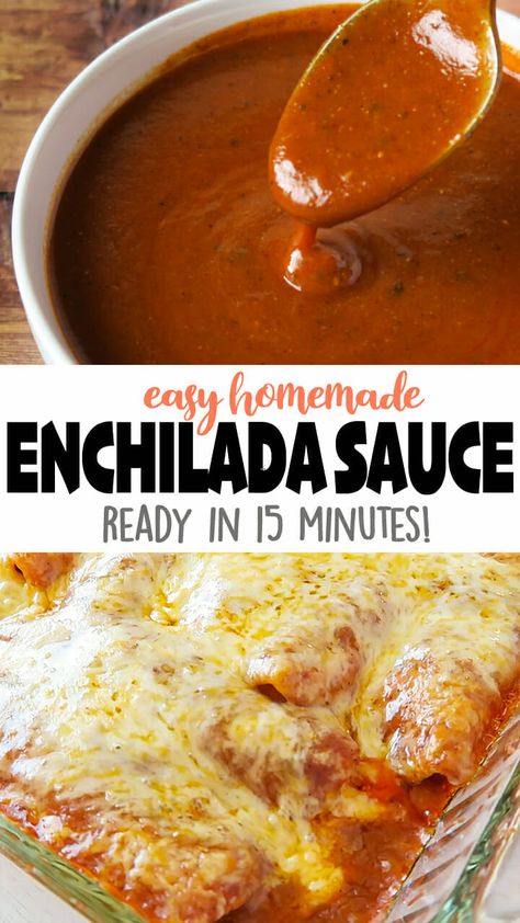 Enchilada Recipe Videos, Diy Enchilada Sauce Easy, Easy Red Enchilada Sauce, Enchiladas Video, Red Enchilada Sauce Recipe, Easy Enchilada Sauce, Authentic Enchilada Sauce, Enchiladas Sauce, Enchilada Sauce Recipe