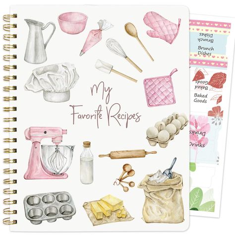 PRICES MAY VARY. What You Get - 8.5" x 11" Recipe notebook includes 120 pages (60 sheets) Make Cooking Fun - Create a cooking list and get a sense of accomplishment! More free time, try new recipes. This recipe notebook allows you to make the best of popular recipes or create your own. Cute Design and Good Quality - Recipe Notebook Cover is cute watercolour design of cooking utensils, colourful recipe pages with cute pink polka dot printed. Durable gold color wire-o spiral. Paper is a nice weigh Recipes Notebook, Ceiba Tree, Cookbook Journal, Gifts Ideas For Women, Blank Cookbook, Recipe Book Covers, Recipe Notebook, Cookbook Design, To Do List Notebook