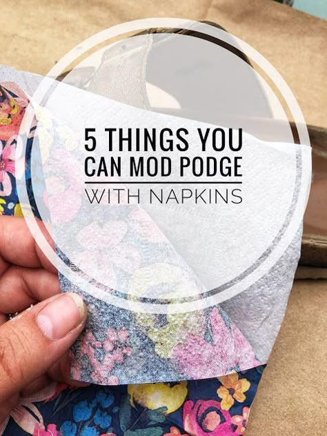 Modge Podge On Cardboard, Decoupage With Napkins Projects, Using Modge Podge On Wood, Mod Podge Crafts With Napkins, Paper On Wood Modge Podge, How To Use Modge Podge, Paper Napkins For Decoupage Crafts, Decopage Ideas Napkin, Fabric On Furniture Mod Podge