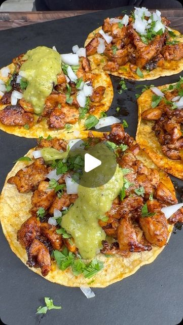 Miguel Raya| Food, bbq, recipes on Instagram: "Grilled chicken tacos" Chicken Tacitos, Chicken Tacos With Salsa, Barrio Tacos, Best Chicken Tacos, Salsa Verde Chicken Tacos, Miguels Cookingwithfire, Tacos With Salsa, Mexican Grilled Chicken, Bbq Tacos