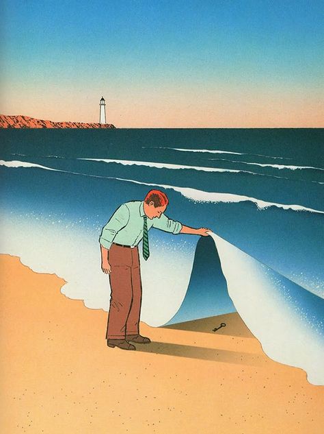 Surreal Illustration Guy Billout, Art Et Illustration, Creative Illustration, Art And Illustration, Pics Art, French Artists, Surreal Art, Art Plastique, New Yorker