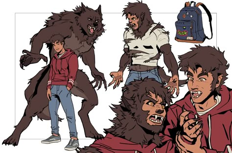 Monster Characters Male, Werewolf Drawing Character Design, Werewolf Mid Transformation, Cute Werewolf Art, Werewolf Art Male Human, Lycanthrope Character Design, Werewolf Traits, Werewolf Oc Male Human, Hybrid Vampire Werewolf