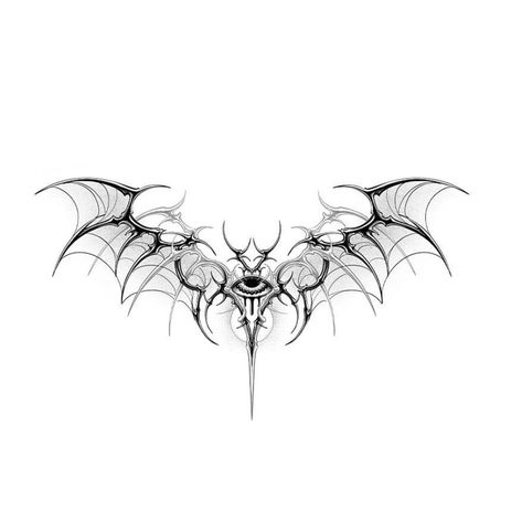 Demonic Wings Tattoo, Bat Wings Tattoo On Back, Chest Tattoo Birds, Bat Wings Tattoo, Chest Tattoo Wings, Cross Tattoo Neck, Thorn Tattoo, Back Tats, Medusa Tattoo Design