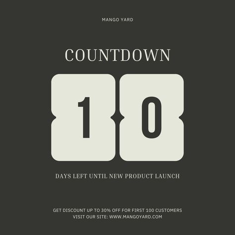 🌟🎉 10 DAYS LEFT! 🎉🌟 We're counting down the days to something amazing at Mango Yard! 🍃🥭 Get ready to experience the ultimate mango paradise. Whether you're a mango lover or just curious, you won't want to miss this! Stay tuned for exciting updates and surprises coming your way! 🙌✨ https://mangoyard.com/ #MangoYard #Countdown #10DaysLeft #mango #MangoLovers #ExcitingTimes #StayTuned #MangoParadise #ComingSoon #GetReady #FruitFun #MangoMania 🍃🥭🎉 10 Days Left, 10 Days To Go Countdown, Count Down Post Design, Countdown Poster, Countdown Design, Count Days, Email Newsletter Design, Day Countdown, 10 Days