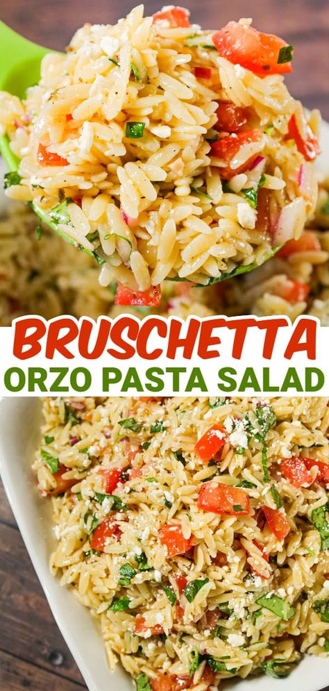 Pasta Rice Salad Recipes, Orzo Artichoke Salad Recipes, Orzo Recipes Healthy Summer Salads, Summer Orzo Recipes, Non Mayo Pasta Salad, No Mayo Salads, Easy Orzo Salad Recipes Cold, No Mayo Pasta Salad Recipes, Italian Orzo Pasta Salad