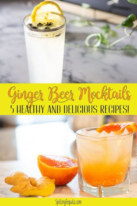 Ginger Beer Cocktail Recipes, Ginger Beer Mocktail Recipe, Nonalcoholic Cocktails, Ginger Beer Drinks, Ginger Beer Recipe, Beer Cocktail Recipes, Ginger Beer Cocktail, Best Non Alcoholic Drinks, Grapefruit Bitters