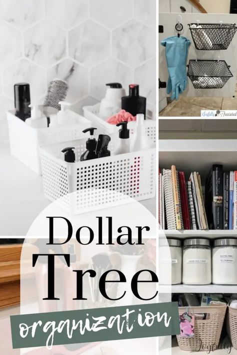 Discover budget-friendly solutions to declutter and streamline your living spaces, all while staying within the confines of your favorite dollar store. From kitchen and pantry makeovers to bathroom bliss, our curated collection of Dollar Tree organization hacks will inspire you to transform chaos into order without breaking the bank. Dollar Tree Restroom Organization, Dollar Tree Counter Organization, Dollar Store Vanity Organization, Organize On A Budget, Organization Ideas For The Home On A Budget, Organizing Hacks Tips And Tricks, Dollar Store Home Organization, Dollar Tree Kitchen Hacks, Free Organization Ideas