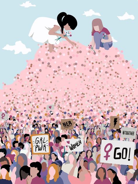 Equality Illustration, Gender Equality Poster, Who Runs The World, A Moment In Time, Brain Dump, Gender Equality, Better Future, Custom Paper, Editorial Illustration