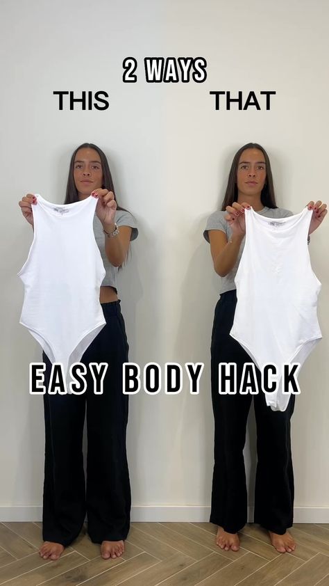 MARIA ALCALDE | ✨ EASY SHIRT HACK ✨ #fashion #summer #shirt #hack #fashionhack #outfit #outfits #ootd #fashionstyle #fashionblogger #styleblogger... | Instagram Body Belt Outfit, Diy Fashion Hacks Clothes, Thigh Tattoos Meaningful, Hack Fashion, Clothes Tricks, Sweater Hacks, Wardrobe Hacks, Hide Bra Straps, Easy Summer Outfits