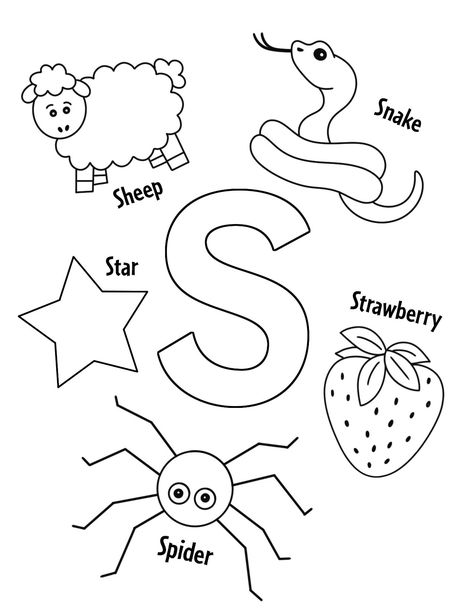 S Is For Strawberry Craft Preschool, Letter S Arts And Crafts For Preschool, Letter S For Preschool, Letter A Printables Free Preschool, Letter S Coloring Page Free Printable, S Letter Worksheet, Preschool Crafts Letter A, Letter S Printable Free, Letter S Tracing Worksheet