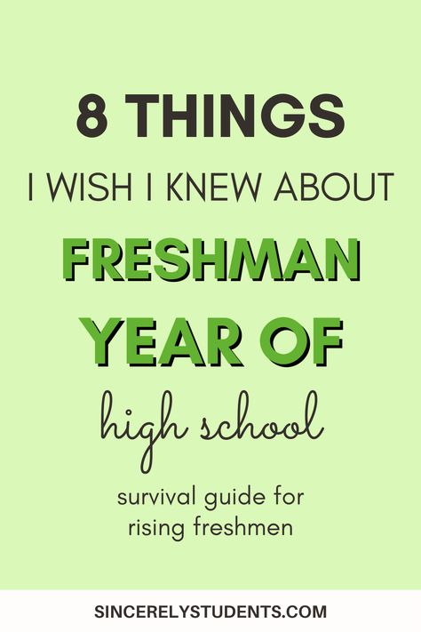 Learn how to survive freshman year of high school with these best tips! Here are 8 things I wish I knew before starting the first year of high school. Check it out to thrive in high school!