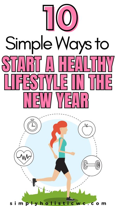 10 Simple Ways to Start a Healthy Lifestyle in the New Year Womens Health And Fitness, New Years Health Goals, New Year New Me Workout, How To Start Living A Healthy Lifestyle, New Year Cleanse Fresh Start, Better Health Lifestyle, Healthy New Years Resolution, New Year Health Challenge, Wellness Wednesday Ideas For Work