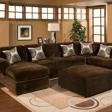 Bradley Sectional - Jerome's Furniture Brown Sectional Sofa, Affordable Living Room Furniture, Brown Living Room Decor, Brown Sectional, White Sectional, Living Room Furniture Sets, Contemporary Living Room Furniture, Sectional Sofa With Chaise, Brown Couch