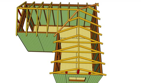 L-shaped shed roof Minecraft Roof, Shed House Plans, Workshop Shed, Hut House, Roof Shapes, Roof Construction, Building Roof, Shed Roof, Shed Homes