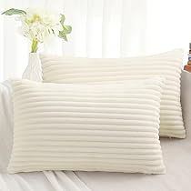 Flannel Pillow, Sofa Couch Living Room, Flannel Pillows, Cream Pillow Covers, Cream Pillows, White Throw Pillow, Couch Pillow Covers, Spring Pillows, Couch Living Room