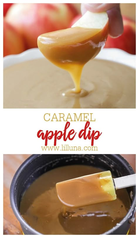 The creamiest and most delicious Caramel Apple Dip you'll ever find. Just a few ingredients are required, but dark brown sugar and sweetened condensed milk make this recipe out of this world and a crowd pleaser at any get together. #caramelappledip #appledip #carameldip #caramel #dessert Carmel Dip For Apples Crock Pot, Carmel Recipe, Caramel Apple Dip Recipe, Apple Dip Recipe, Apple Bar, Sweetened Condensed Milk Recipes, Caramel Dessert, Fall Deserts, Caramel Apples Recipe