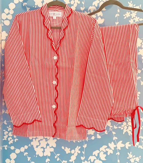 Red and White Stripe Pajama Set — Gatopard Striped Pjs, Striped Pajamas, Striped Pyjamas, Night Suit, 가을 패션, Red And White Stripes, Night Shirt, Pajama Sets, Lingerie Sleepwear