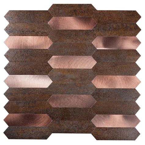 Hexagon Wall Tile, Metallic Wall Tiles, Patterned Wall Tiles, Sustainable Home Decor, Copper Tiles, Stick Tiles, Peel N Stick Backsplash, Metal Tile, Peel And Stick Tile