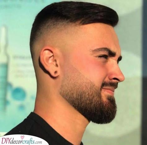 Another Faded Beard - With a Rounded End Faded Beard, New Beard Style, Faded Beard Styles, Men Fade Haircut Short, Short Hair With Beard, Beard And Mustache Styles, Mens Hairstyles With Beard, Beard Styles Short, Beard Haircut