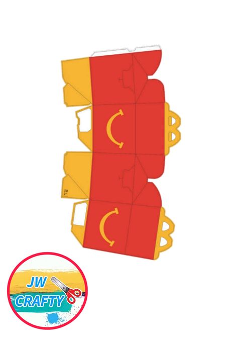 Happy Meal Template, Paper Food Crafts 3d, Mcdonalds Happy Meal Box Template, Happy Meal Box Template, Food Papercraft, 3d Paper Templates, Sanrio Printables, Popcorn Box Template, Printable Paper Toys Templates