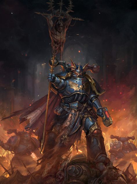 Night Lord Total Warhammer, Space Marine Art, Night Lords, Chaos 40k, Chaos Lord, Grey Knights, Warhammer 40k Art, Gallery Artwork, Warhammer Art