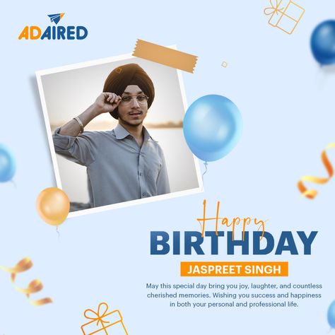 Happy Birthday Jaspreet Singh 🎉🎂 May your special day be filled with joy and may the year ahead be filled with success and accomplishments. Cheers to a great year ahead! 🥳🎈 #happybirthday #birthdaywishes #birthdaybash #birthdayparty #workplace #milestone #gratitude #WorkFamily #birthdaycelebration #employeeengagement #birthdaypost Birthday Post, Happy Birthday Template, Birthday Posts, Work Family, Birthday Template, Employee Engagement, Birthday Bash, Birthday Quotes, Milestones