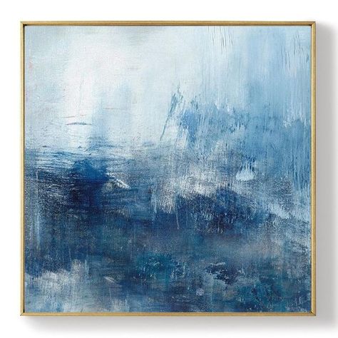 Sea Landscape Painting, Sea Abstract Painting, Blue Oil Painting, Sea Abstract, Abstract Ocean Painting, Large Waves, Sea Landscape, Blue Abstract Painting, Wall Art Blue