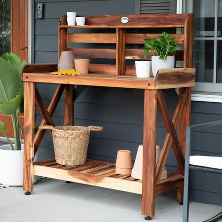 Outdoor potting bench