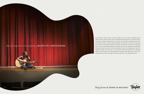 Banks Advertising, Clever Advertising, Taylor Guitars, Desain Editorial, Publicidad Creativa, Music Poster Design, Newspaper Design, Festival Poster, Creative Poster Design