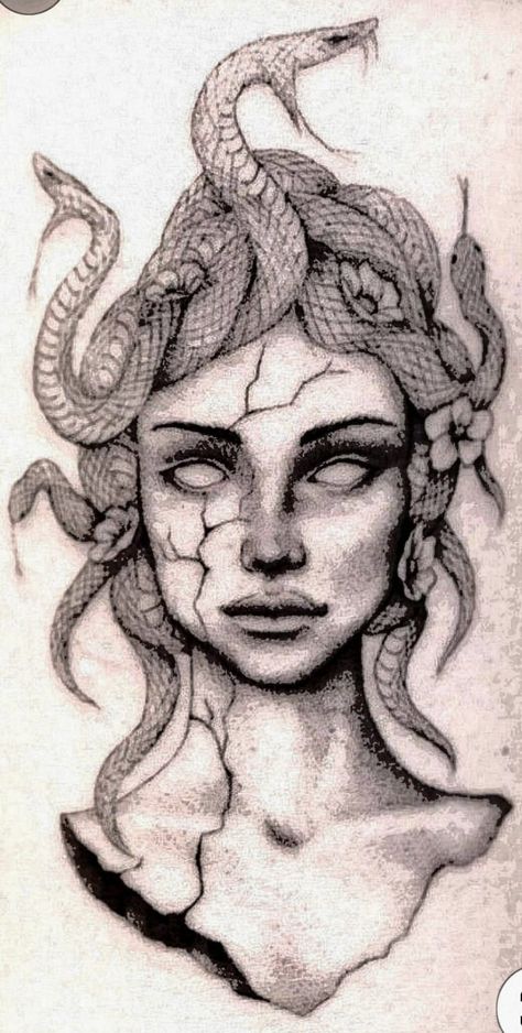 Tattoos Medusa, Medusa Drawing, Medusa Tattoo Design, Medusa Art, Tattoo Design Tattoo, Medusa Tattoo, Arte Van Gogh, Meaningful Drawings, Tattoo Style Drawings