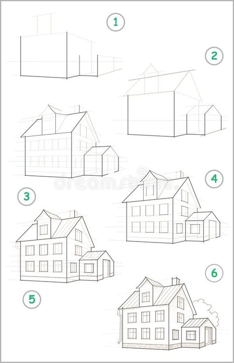 Architecture Drawing Sketchbooks, Perspective Drawing Architecture, Architecture Drawing Plan, Perspective Drawing Lessons, Cartoon Image, Architecture Design Sketch, Cool Pencil Drawings, Kids Vector, Architecture Drawing Art