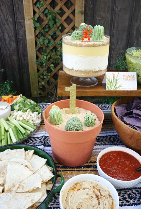 Southwestern Birthday Party, Southwestern Backyard, Backyard 1st Birthday, 1st Birthday Fiesta, Desert Birthday, First Birthday Fiesta, Three Esta, Taco Birthday, Taco Bout A Baby