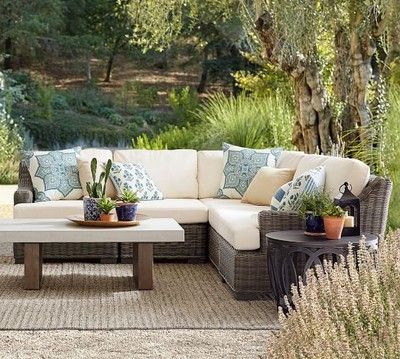 Walmart Outdoor Furniture, Deck Sectional, Redwood Deck, Sunbrella Outdoor Furniture, Outdoor Drapes, Cheap Patio Furniture, Wicker Outdoor Sectional, Tattoo Garden, Garden Nails