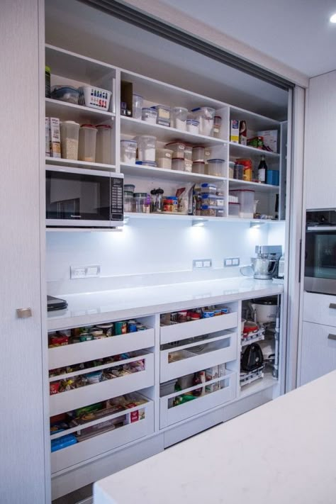 Kitchen pantry alternatives to corner walk in pantry | Houzz AU Pantry Alternatives, Pantry Decor, Hidden Pantry, Farmhouse Pantry, Pantry Room, Corner Pantry, Pantry Remodel, Kabinet Dapur, Kitchen Pantry Design