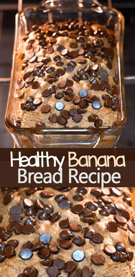 Healthy Banana Bread | Chocolate-Covered Katie | Bloglovin’ Banana Bread Recipe Oil, Healthy Chocolate Chip Banana Bread, Yogurt Banana Bread, Healthy Banana Bread Recipe, Homemade Greek Yogurt, Chocolate Covered Katie, Banana Bread Recipe Healthy, Bread Soft, Gluten Free Banana Bread