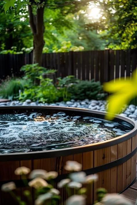 How To Heat A Stock Tank Pool For Year-Round Enjoyment Stock Tank Pool And Fire Pit Ideas, Dip Tank Pool, Tiled Stock Tank Pool, Stock Tank Pool Heater, Tank Pool Backyards, Heated Stock Tank Pool, Stock Tank Pool Liner, Stock Tank Pool With Waterfall, Cowboy Pool Stock Tank