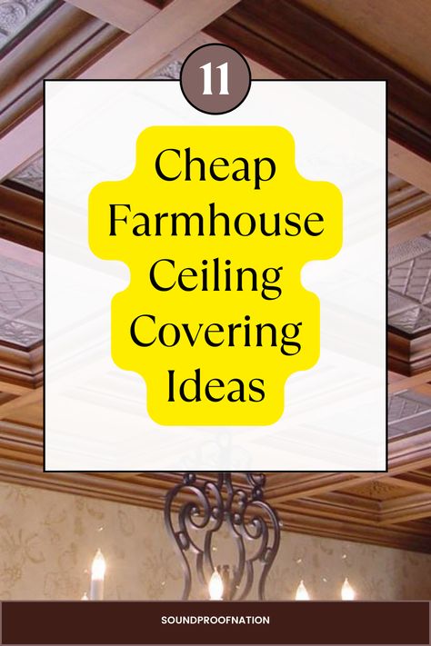 Discover creative and affordable ways to update your farmhouse ceiling without breaking the bank. From DIY projects to clever hacks, we've got you covered. Elevate your space with charm and character while staying within budget.  🏡 #FarmhouseDecor #DIYHomeDecor #BudgetFriendly #CeilingIdeas #HomeImprovement #RusticDesign #DecorInspiration #CreativeIdeas #InteriorDesign #DIYProjects #HomeRenovation #CountryLiving #FrugalLiving #DoItYourself #HomeDecorTips 🏡 Cover Up Ceiling Ideas, How To Cover Popcorn Ceiling Cheap, Bedroom Ceiling Diy Ideas, Boho Ceiling Ideas, Rustic Cabin Ceiling Ideas, Diy Ceiling Covering Ideas, Easy Cheap Ceiling Ideas Diy, Ceiling Treatments Ideas, Cabin Ceilings Ideas