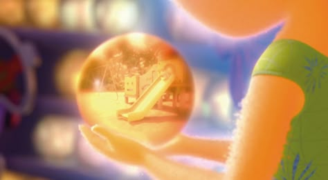 Joy memory orb [feat. Riley, Meg & Joy] (Drawing by Pixar) #InsideOut Inside Out Pixar, Inside Out Movie, Joy Inside Out, Pixar Inside Out, Disney Sleeve, Memory Words, Inside Out Emotions, Pixar Animation Studios, Ball Aesthetic