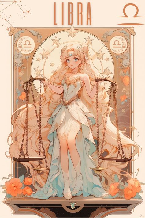 Zodiac Sailor Moon, Libra Anime Characters, Sailor Moon Zodiac Signs, Sailor Moon Astrology, Sailor Moon Zodiac, Zodiac Libra Art, Sailor Venus Icon, Libra Zodiac Art, Libra Images