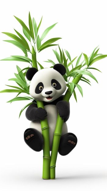 Panda Birthday Theme, Jungle Animal Crafts, Panda With Bamboo, Bamboo Drawing, Panda Background, Panda Png, Cute Panda Drawing, Cute Panda Cartoon, Panda Images